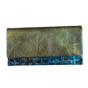 Green Etui Bags Leather Clutch